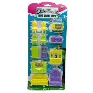 My Little Family Home Sweet Home 12-pc Furniture Playset For Kids Ages 3+ NOS